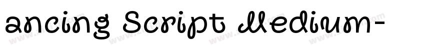 ancing Script Medium字体转换